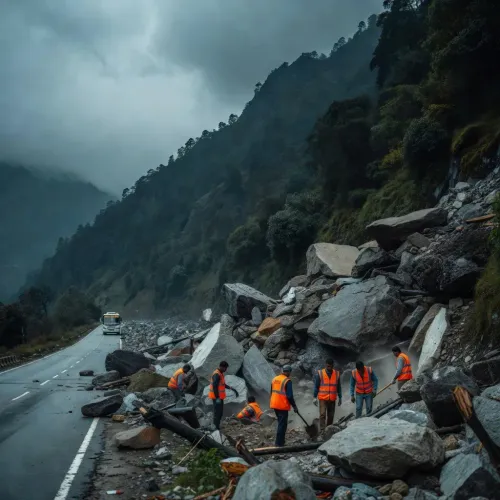 Dr. Jitendra Singh Monitors Rockfall on NH-244, One Dead