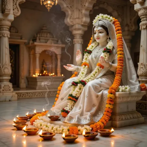 Shekhawat Invokes Maa Mahagauri on Mahashtami