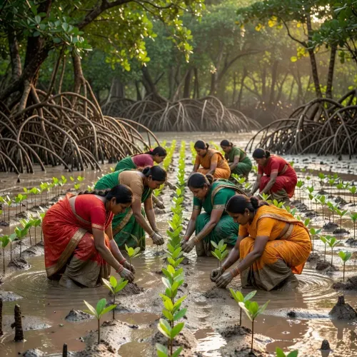 Shivraj highlights Sundarbans women turning grief into green cover