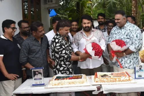 Did Mohanlal Celebrate His Dadasaheb Honour with Fans on the Sets of 'Drishyam 3'?