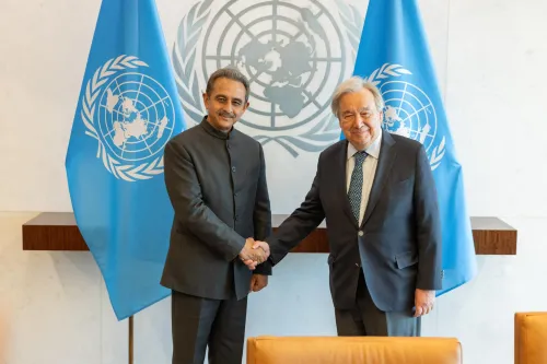 Kirti Vardhan Singh meets UN Chief Guterres at IMRF sidelines in New York