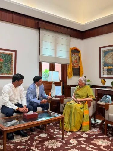 MoS Pemmasani, MP Devarayalu call on FM Sitharaman