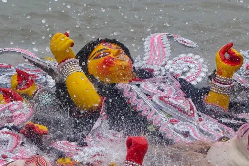 What Happened During the Durga Idol Immersion in Madhya Pradesh?