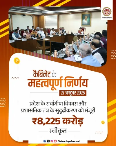 MP Cabinet Clears ₹8,225 Cr Package Under CM Mohan Yadav