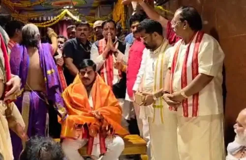 MP CM Mohan Yadav visits Vijayawada Utsav, offers prayers at Kanaka Durga temple