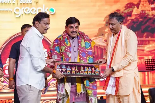 MP CM Mohan Yadav attends Vijayawada Utsav on Navratri