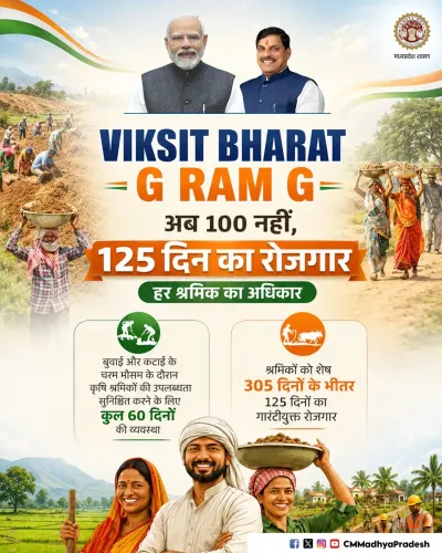 MP CM Office Announces 125-Day Jobs Under Viksit Bharat G-RAM-G