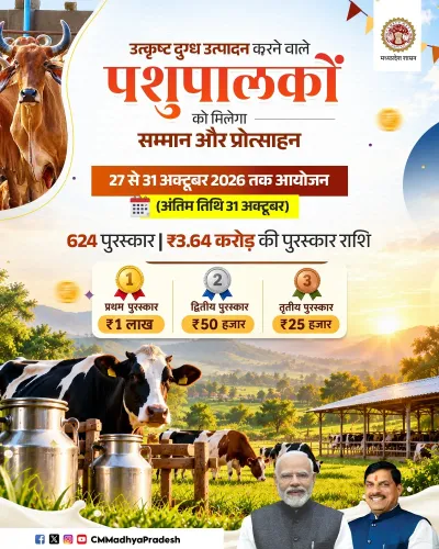 MP CM Office launches milk output contest with ₹1 lakh prize