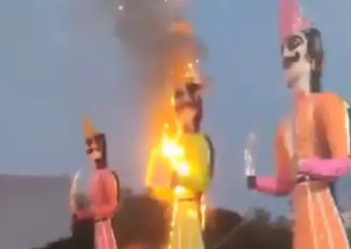 What Happened When a Ravana Effigy Was Set Ablaze in Bhopal?