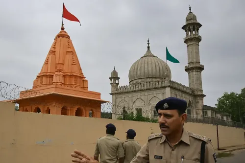 How is the MP temple-mosque dispute being managed for peace?