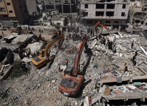 Gaza building collapse kills 21, including 11 children, in western Gaza City