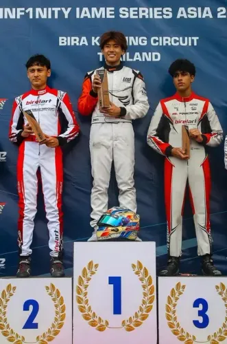 Kiaan Shah from Mumbai Triumphs with Dual Podium Wins in Thailand's IAME Series