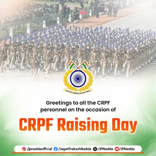 Nadda Greets CRPF on Raising Day, Hails Force's Courage