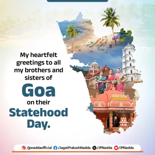 Nadda Greets Goa on 39th Statehood Day