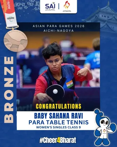 Nadda hails Baby Sahana Ravi's historic Para TT bronze