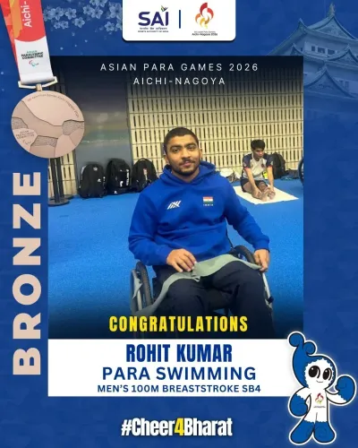 Nadda Hails Rohit Kumar's Bronze in Para Swimming Debut