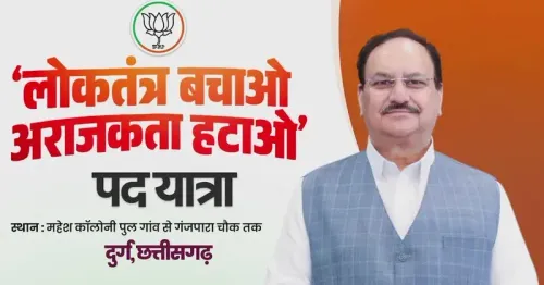 Nadda joins BJP's 'Save Democracy' padyatra in Durg