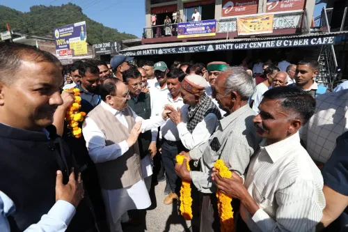Nadda Meets BJP Workers, Elders in Bilaspur's Ghumarwin