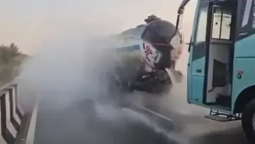 Did Passengers Escape Disaster When a Bus Collided with a Chemical Tanker in Telangana?