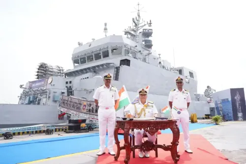 What is the significance of the newly commissioned INS Androth?