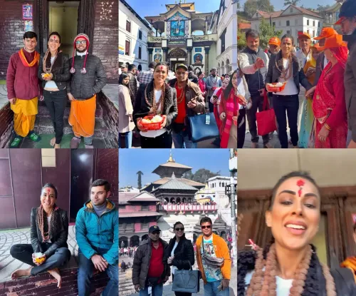 Nia Sharma Offers Prayers by Crossing 525 Shiva Lingams at Pashupatinath Temple