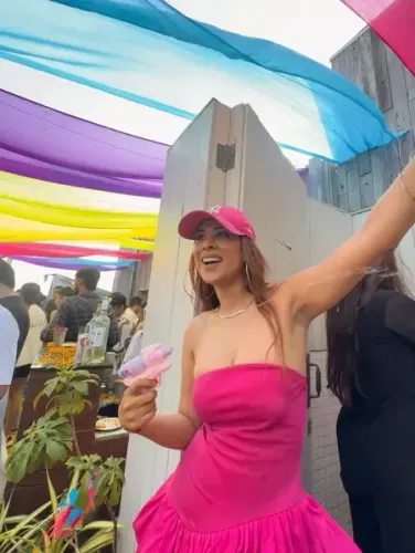 Nia Sharma Challenges 'Bazooka Pichkaris' with a Mini Water Gun at Holi