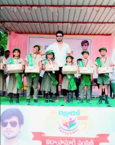 Nikhil Siddhartha gifts study kits to 1,000 students in Bhimavaram