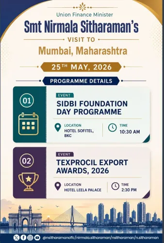 Nirmala Sitharaman to Visit Mumbai on 25 May 2026