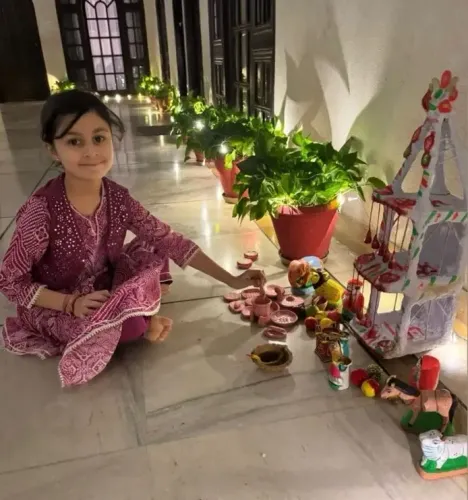 Did Nitin Mukesh Just Share an Adorable Moment of Nurvi Doing Gharonda Poojan?
