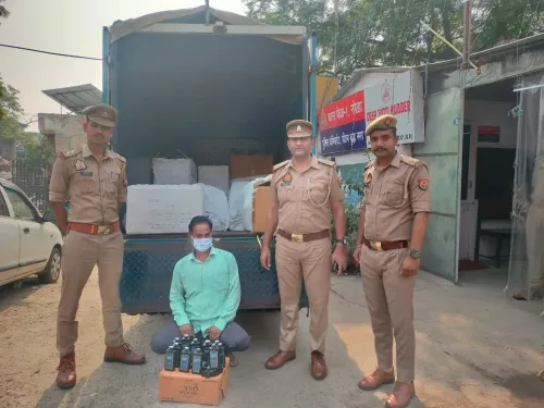 क्या नोएडा पुलिस ने 60 पेटी अवैध शराब के साथ तस्कर को पकड़ा?