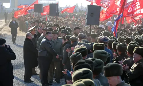 Did North Korea's leader inspect a greenhouse farm construction site for his first field guidance of 2026?