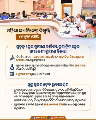 Odisha Cabinet Approves 125-Day Rural Jobs Scheme, Rs 175 Cr BDA Sewerage Project