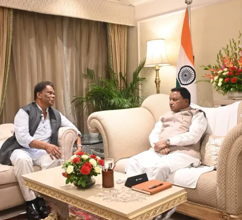 Odisha CM Majhi meets Rajya Sabha MP Dilip Ray, discusses state development
