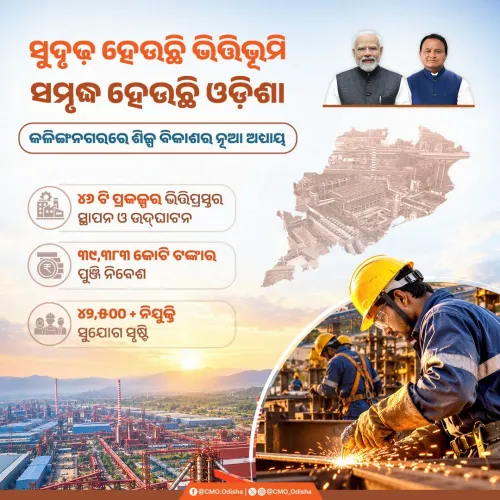 Odisha CM Office: 46 Projects, ₹39,383 Cr Investment at Kalinganagar