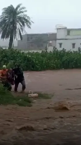Odisha CMO: 55 Rescued from Floods in Ganjam's Bhanjanagar