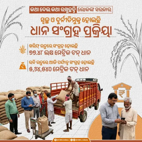 Odisha CMO: Paddy Procurement Hits 77.48 LMT This Kharif