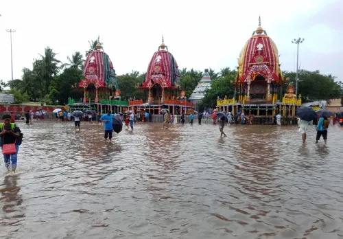 Odisha floods spark political row as BJP leaders stay in Delhi