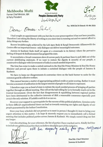 Omar Abdullah Responds to Mehbooba Mufti Over Meeting Request