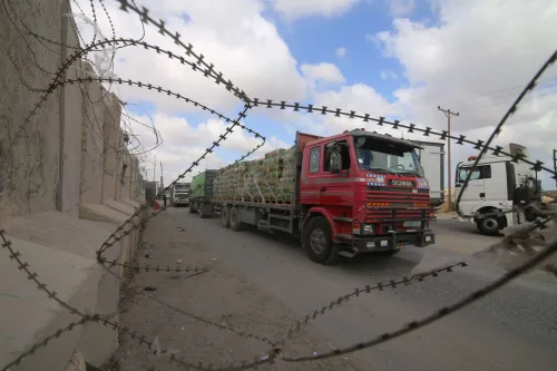 Over 1,100 Humanitarian Aid Trucks Delivered to Gaza Through Rafah Crossing