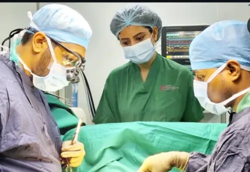 Palak Muchhal inside OT for 3,000+ children's heart surgeries