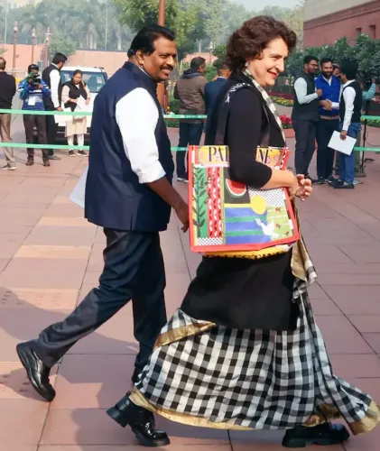 BJP Leaders Criticize Priyanka Gandhi for 'Palestine' Handbag; Congress Stands by Her