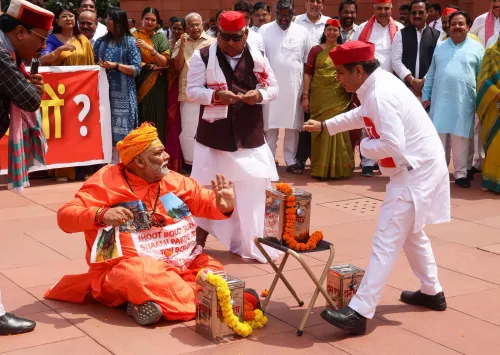 Pappu Yadav monk protest at Parliament sparks complaints, Hindutva rallies