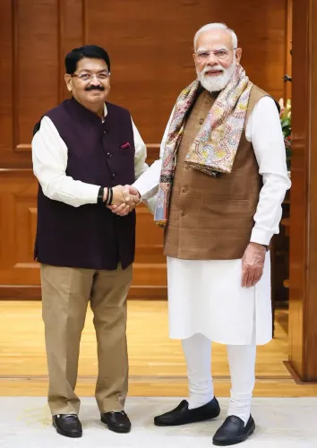 Parimal Nathwani sworn in for fourth Rajya Sabha term, meets PM Modi