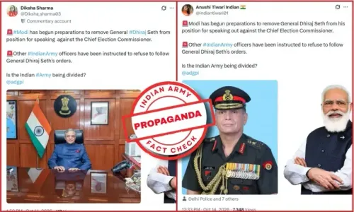 Indian Army debunks Pakistan's fake claim of Gen Dhiraj Seth's removal