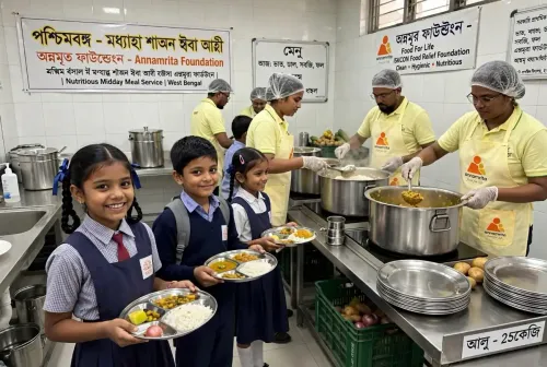 अन्नमृता फाउंडेशन का पश्चिम बंगाल में मध्याह्न भोजन विस्तार, नए जिलों में भी पहुँचेगी सेवा