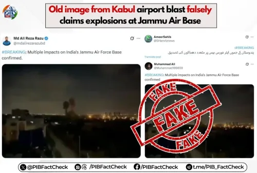 Is the Image of an Explosion at Jammu Air Force Base Real?
