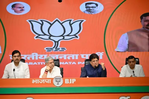 Piyush Goyal slams INDIA bloc, Congress at BJP HQ presser
