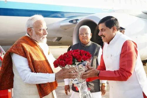 PM Modi Reaches Bhopal for the Launch of GIS-2025