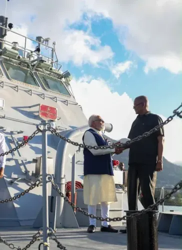 PM Modi hands over patrol vessel Lespwar to Seychelles, deepening maritime ties