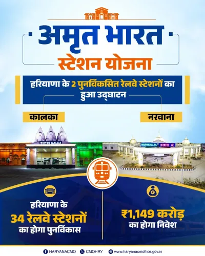 PM Modi Inaugurates 2 Redeveloped Haryana Railway Stations